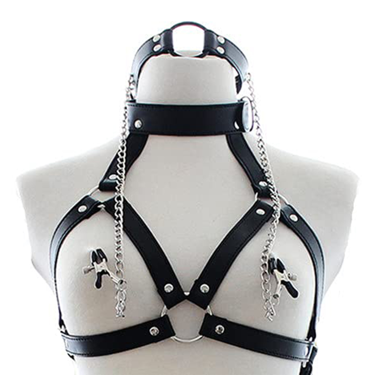 Leatherwork Clamp - Collier ras du cou de Bondage