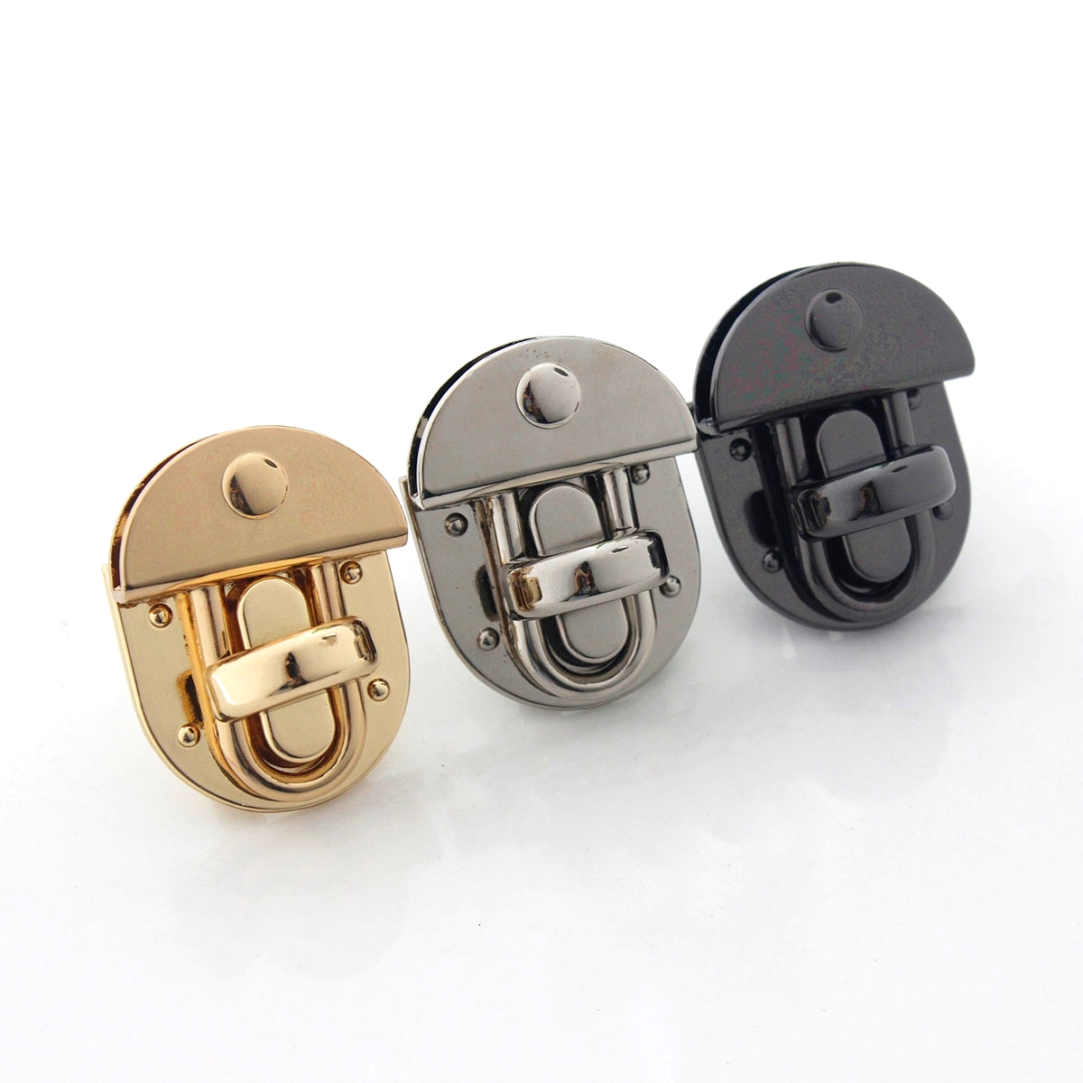 Leatherwork Hardware - Fermoir torsadé de forme naren métal