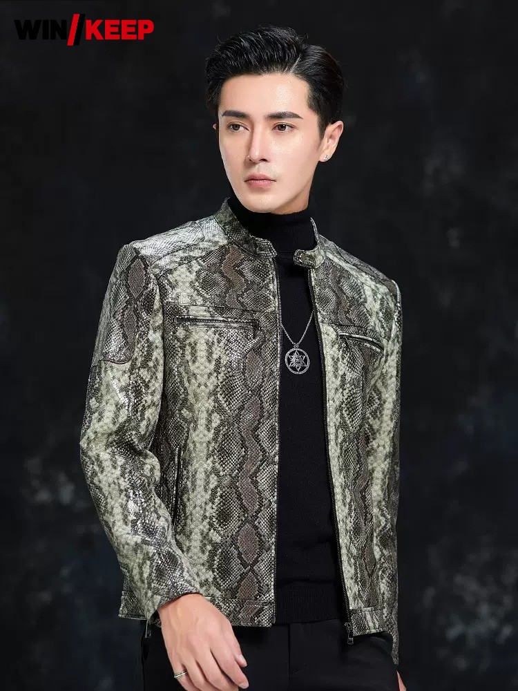 Leatherwork Patterns - Veste en cuir véritable pour homme,