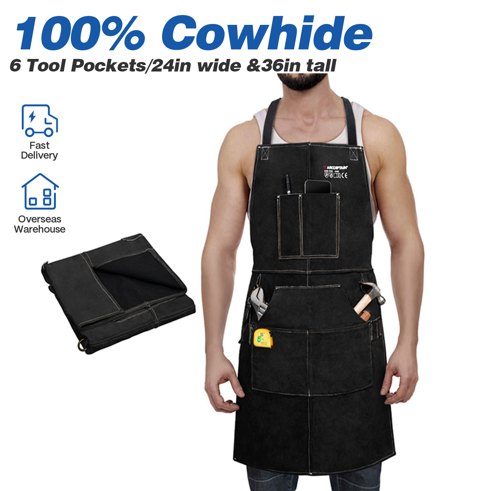 Leatherwork Apron - ARCCAPTAIN Tablier de travail de soudage