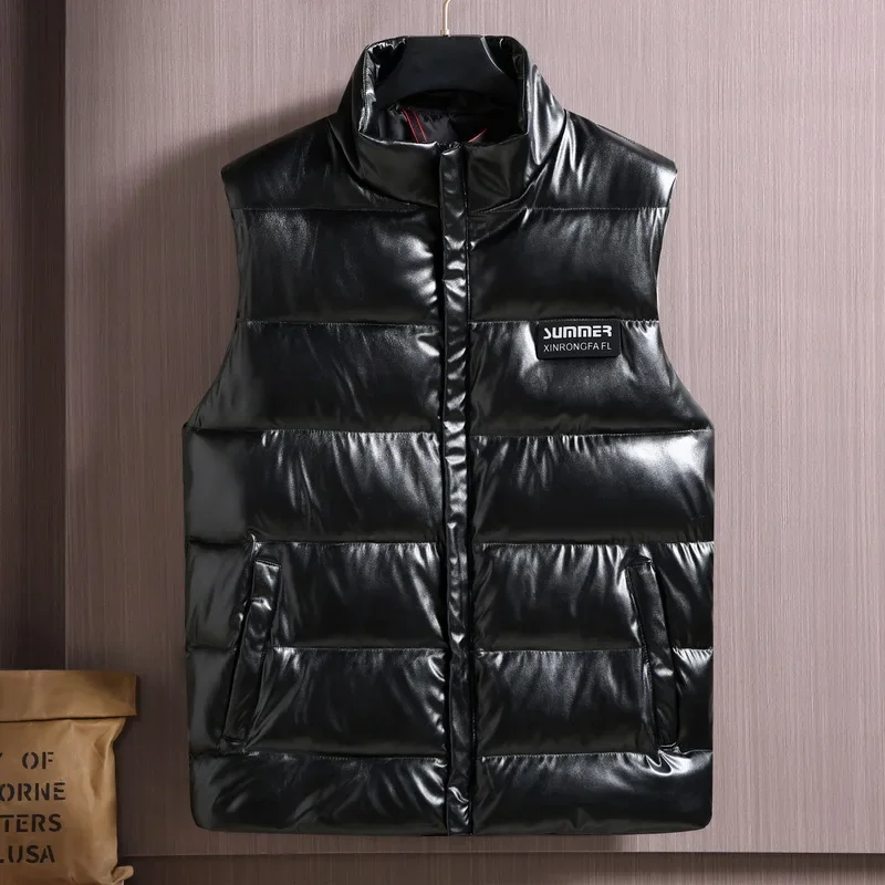 Leather Work Vest For Men - Grande taille vestes sans manches hommes