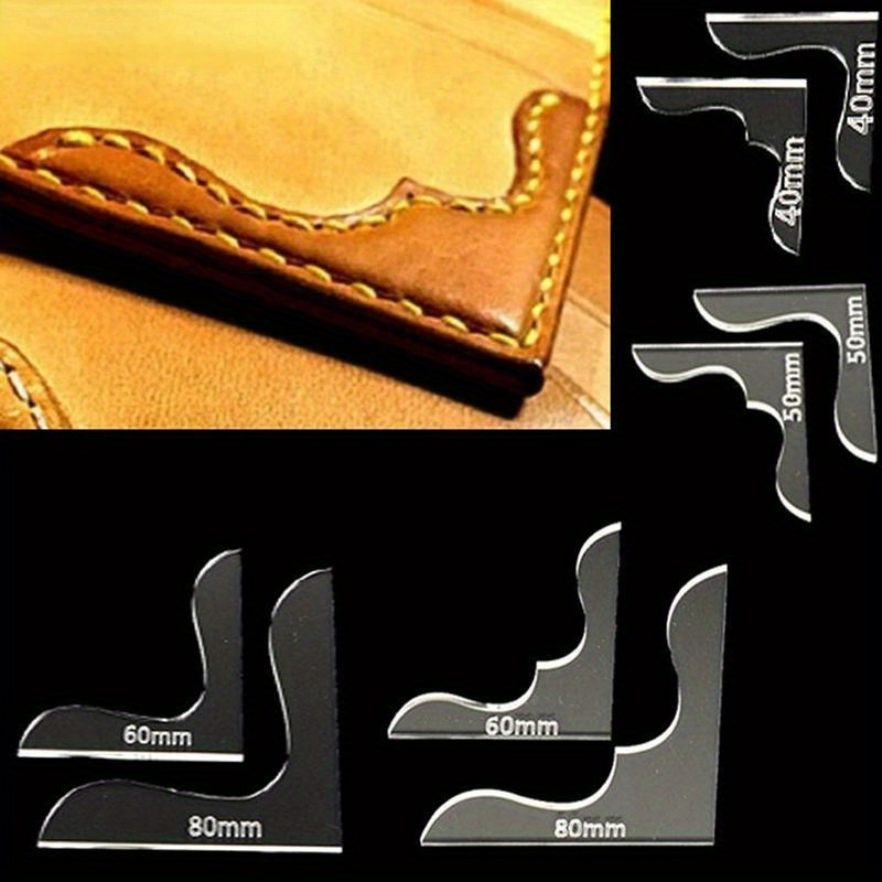 Leatherwork Patterns - 8 Pièces Pochoirs en Acrylique pour