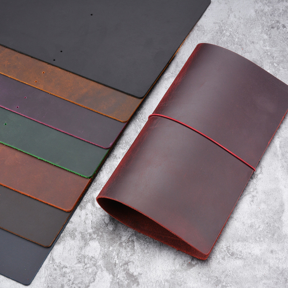 Leather Work Diary - Couverture de carnet de notes en