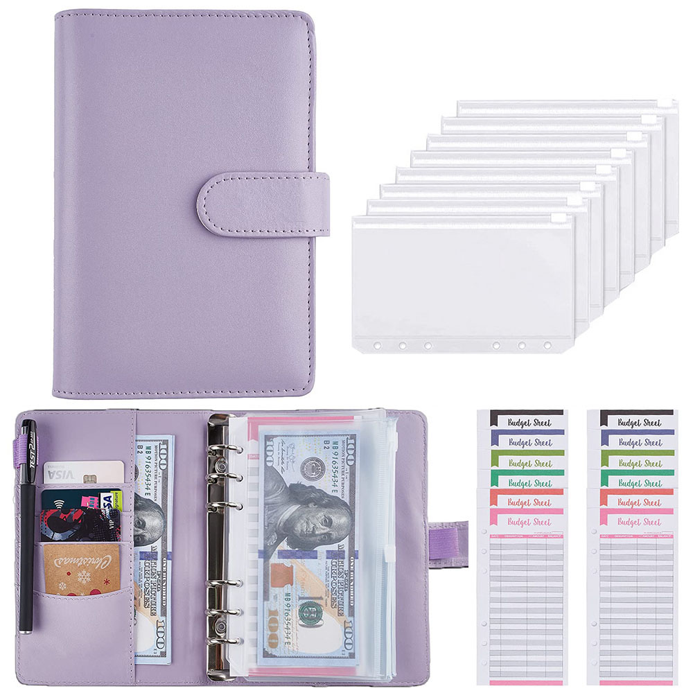 Leather Work Diary - Classeur de Budget en cuir PU