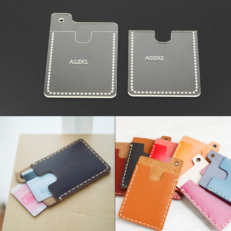 Leatherwork Patterns - Lot de 2 pochettes porte-cartes en