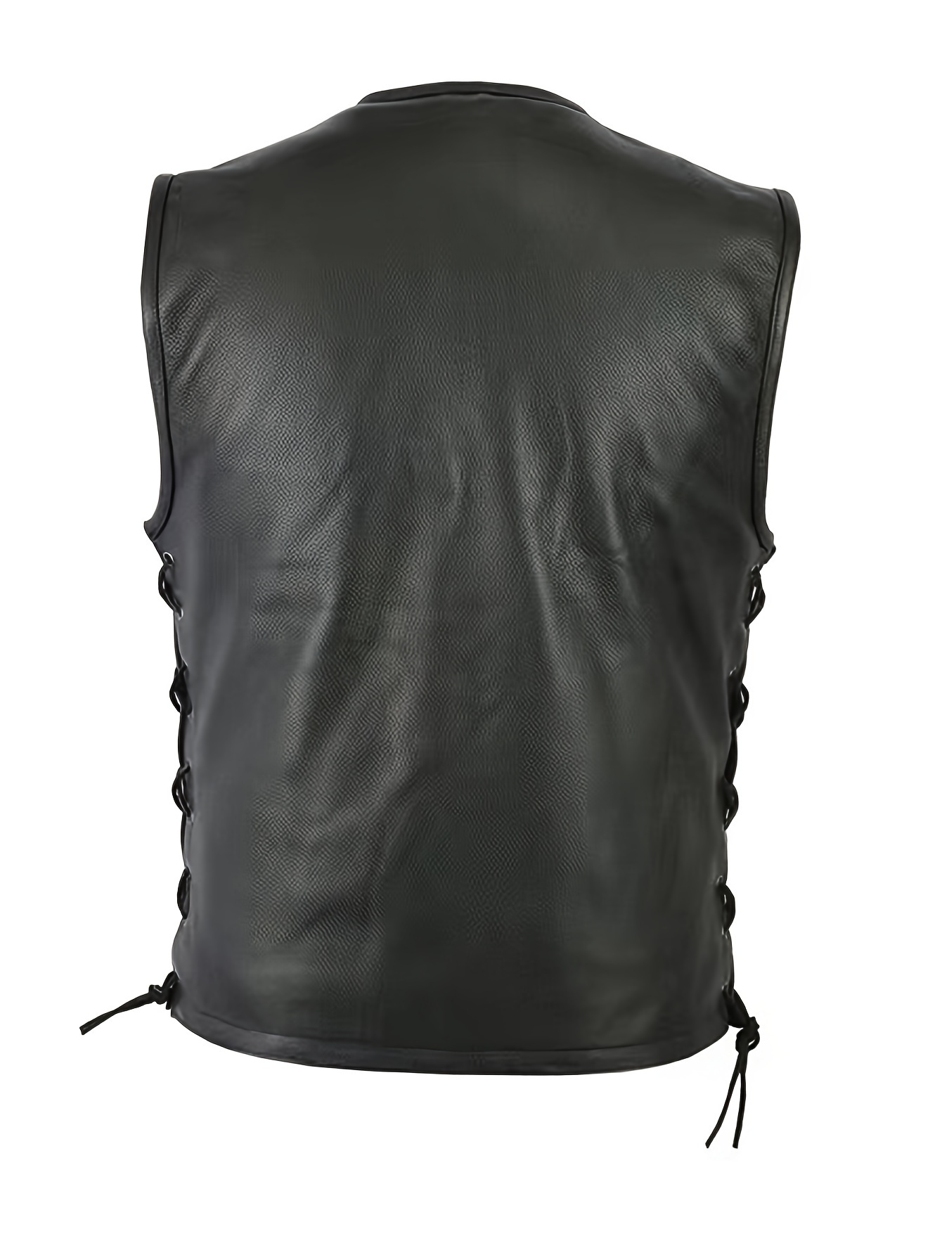Gilet en cuir uni pour homme,  - Leather Work Vest For Men avis et prix