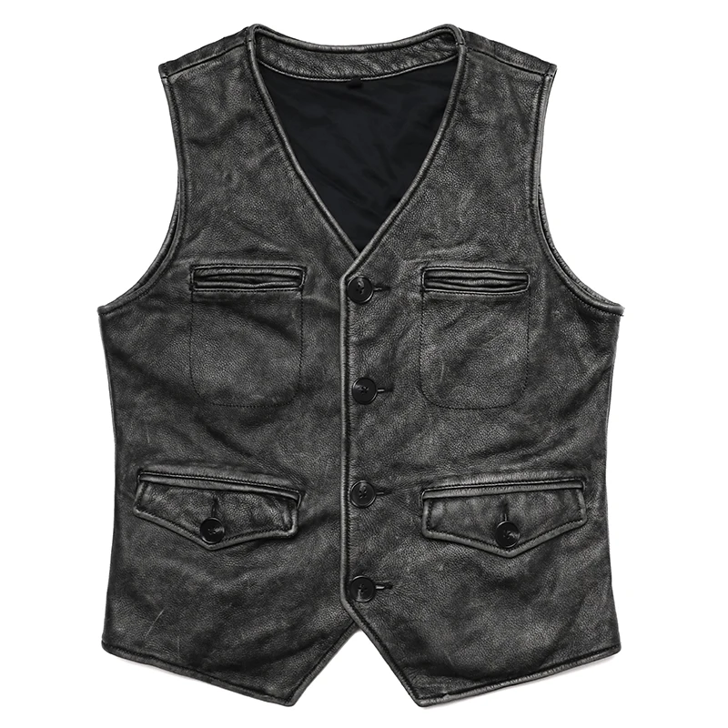 Vêtements de travail vintage p - Leather Work Vest For Men avis et prix