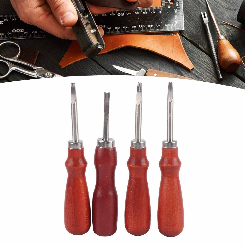 Lot de 4 outils à biseauter le - Leatherwork Edge Beveler avis et prix