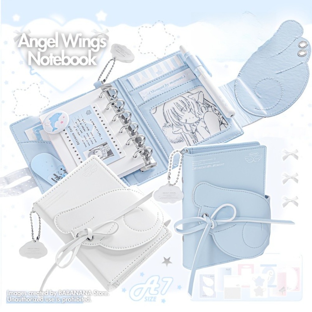 Carnet A7 en cuir avec ailes d - Leather Work Diary avis et prix