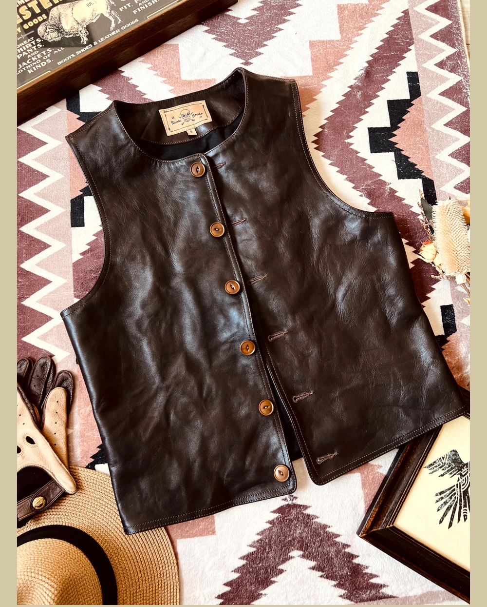 YR!-Gilet de travail plat en c - Leather Work Vest For Men avis et prix
