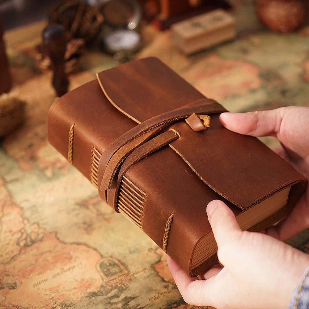 Carnet de notes en cuir marron - Leather Work Diary avis et prix
